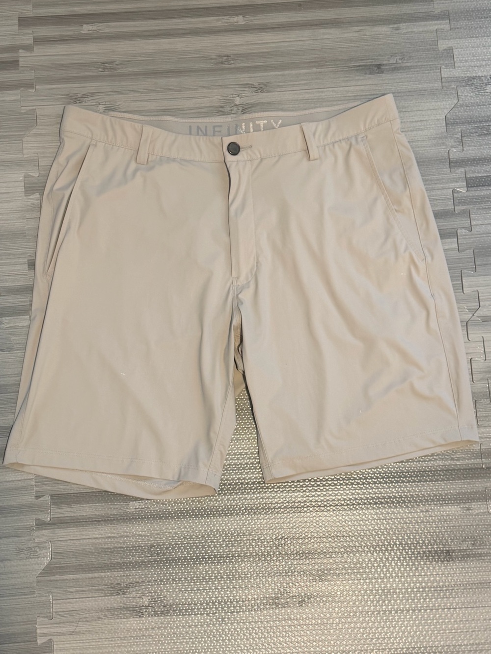 Infinity Linearflex Performance Stretch Moisture Wicking Shorts | Tan, 38 - Picture 2 of 8